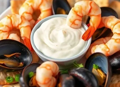 Dip de crevettes et palourdes