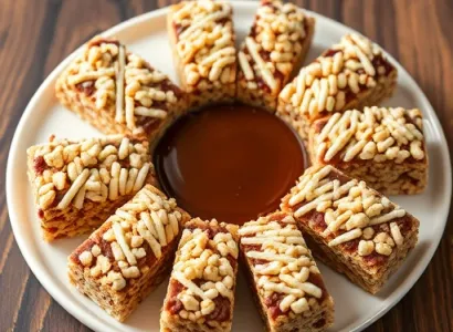 Carrés de riz Krispie au chocolat blanc et sirop d'érable