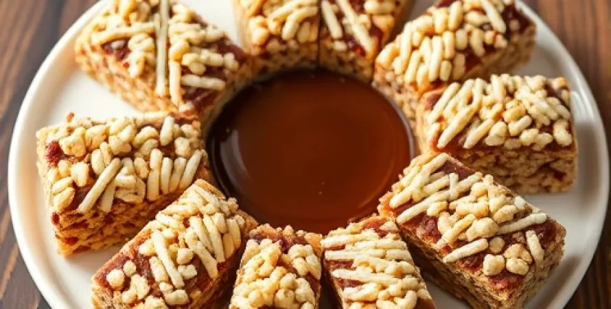 Carrés de riz Krispie au chocolat blanc et sirop d'érable