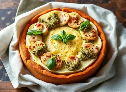 Torta au fromage et au basilic