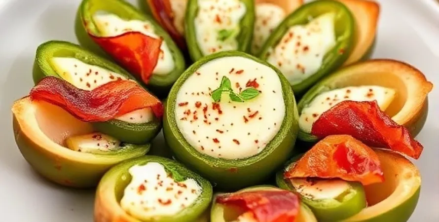 Rouleaux de jalapeno au fromage