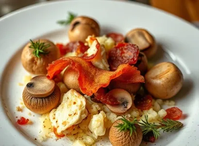 Champignons farcis au fromage et bacon