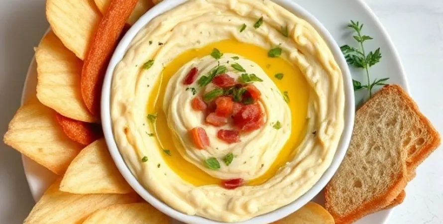 Dip de haricots avec jambon et romarin