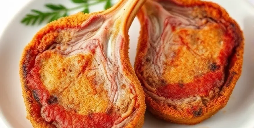 Côtelettes d'agneau panées