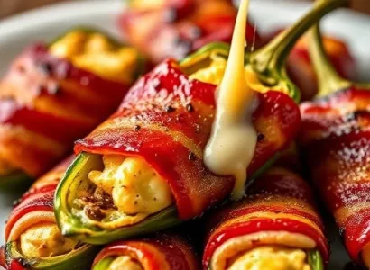 Piments chauds au fromage et bacon