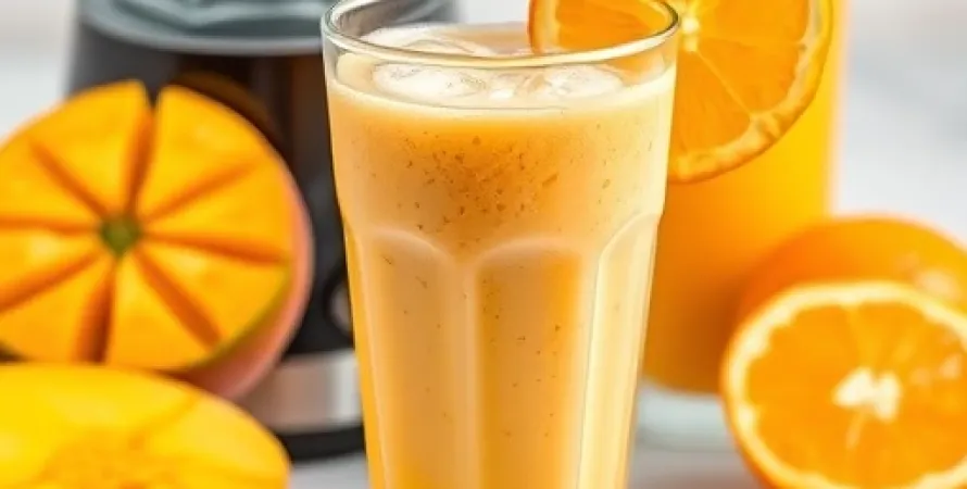 Smoothie au mango et à l'orange
