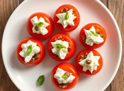 Tomates remplies au fromage bleu