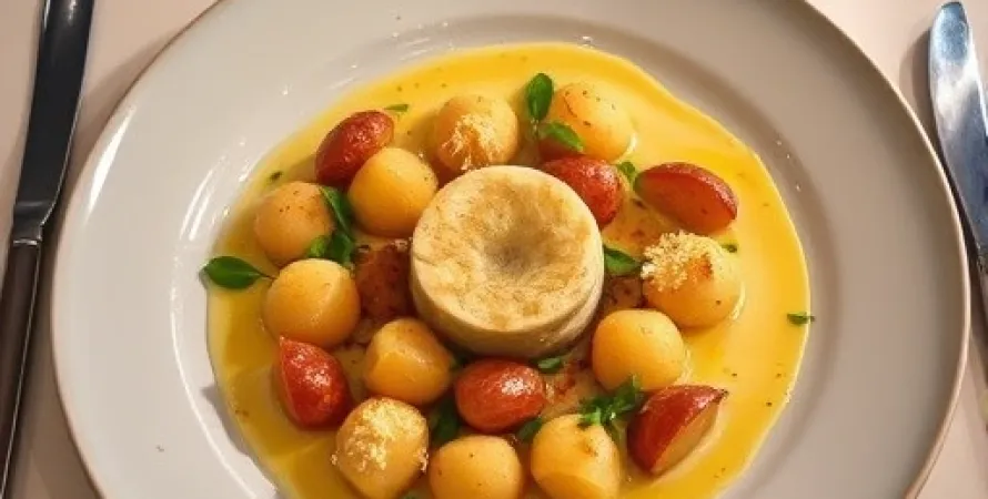 Dîner de pommes de terre et fromage