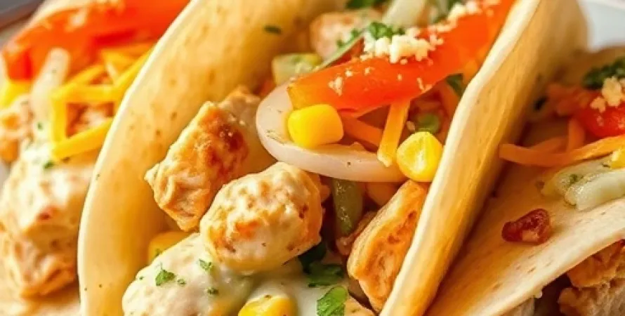 Tacos crémeux au poulet