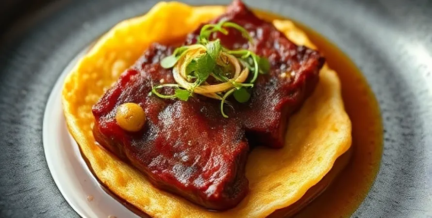 Pancake de boeuf aux épices