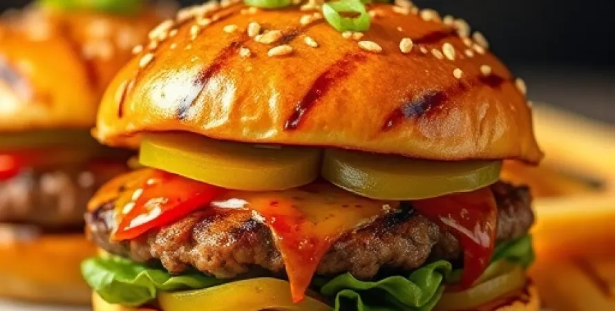 Burgers teriyaki