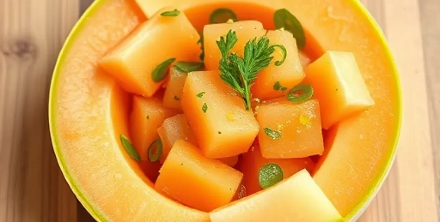 Salade de melons au miel et gingembre