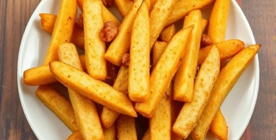 Frites de manioc à l'ail