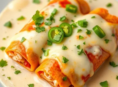Enchiladas au poulet et au cilantro