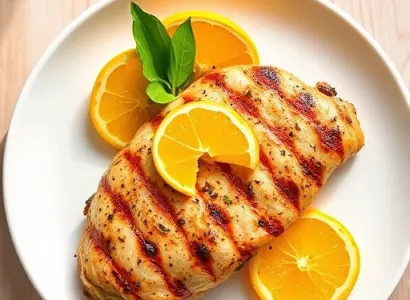 Poulet à la lime avec ananas grillé