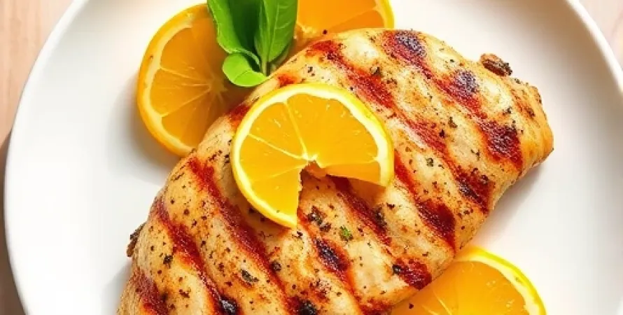 Poulet à la lime avec ananas grillé