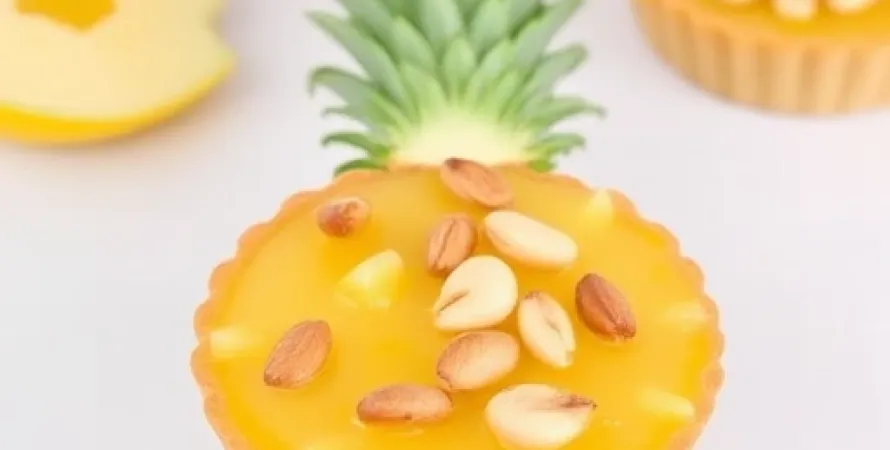 Tarte au pineapple et noix de copeaux