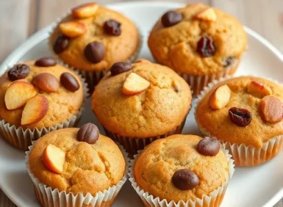 Muffins au lin et aux fruits
