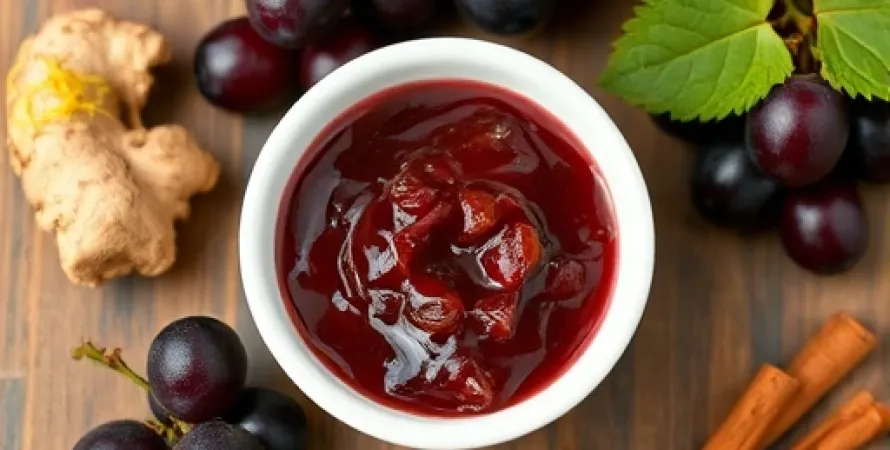 Confiture de Rhubarbe et Raisin