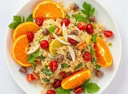 Salade de cresson aux oranges et amandes
