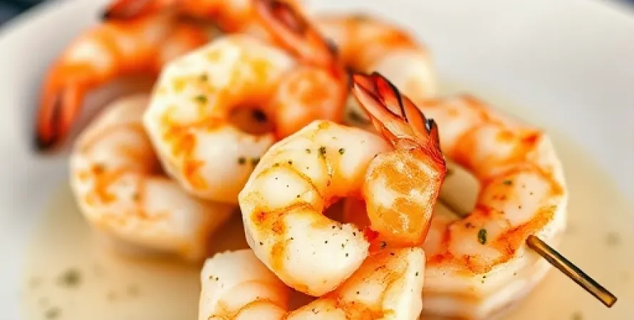Côteaux de crevettes au citron vert