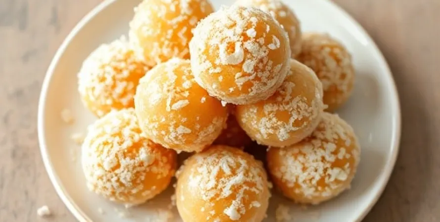 Boules d'abricot à la noix de coco