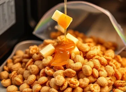Mélange aux noix et céréales caramelisé