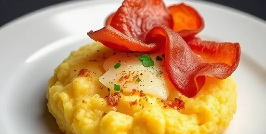 Polenta au parmesan avec prosciutto