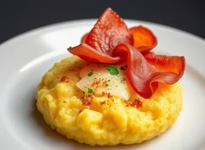 Polenta au parmesan avec prosciutto