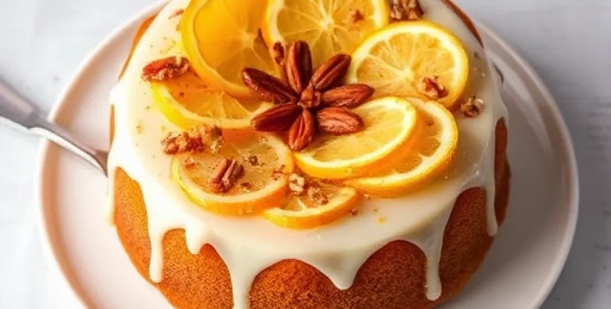 Gâteau au citron et aux noix de pecan