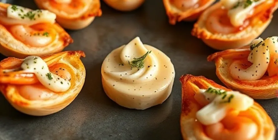 Hors-d'oeuvres de crevettes aux fromages