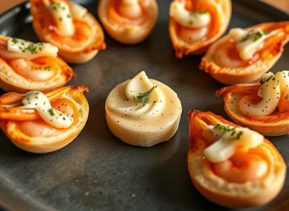 Hors-d'oeuvres de crevettes aux fromages