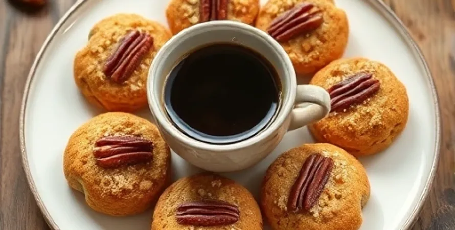 Biscuits suédois au café et noix de pecan