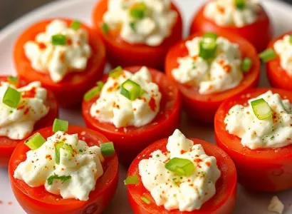 Tomates Cerises Farcies au Fromage