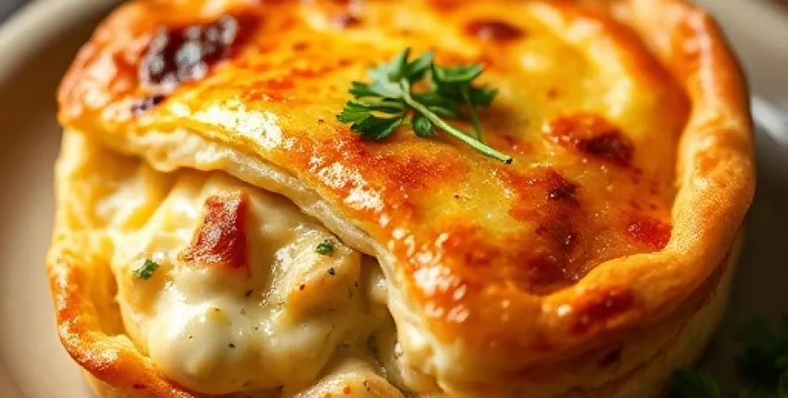 Tourte au poulet et fromage