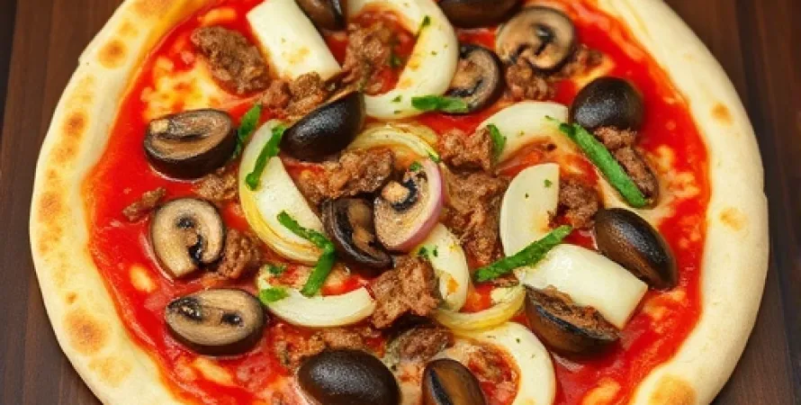 Pizza à la croûte simple