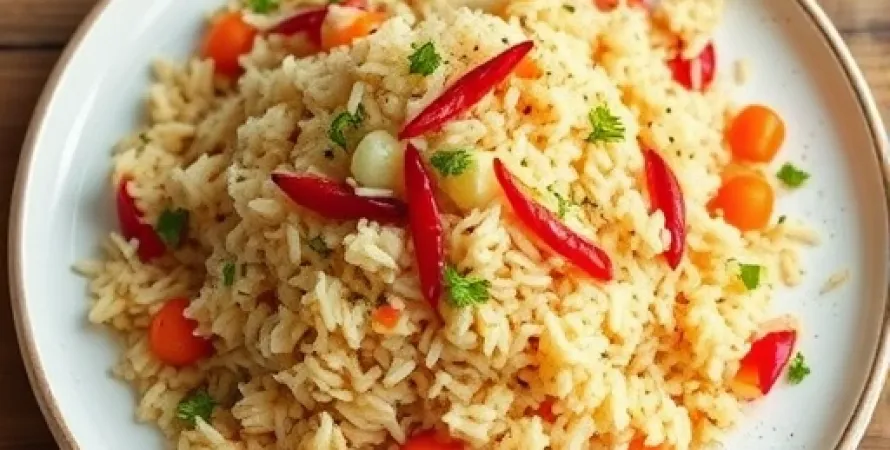 Pilaf de riz aux poivrons