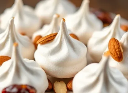 Meringues aux amandes et dattes