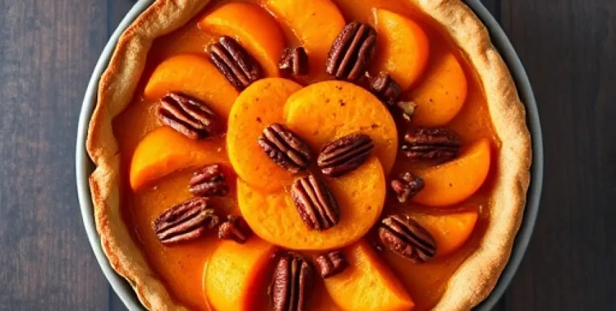 Tarte aux patates douces et abricots