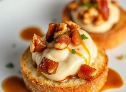 Amuse-bouche au fromage et aux noix