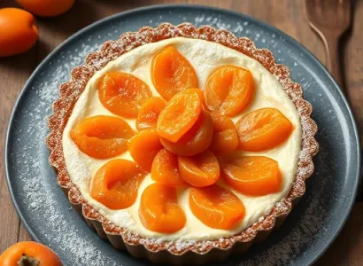 Tarte aux abricots et à la crème