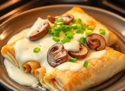 Rouleaux de pizza blancs
