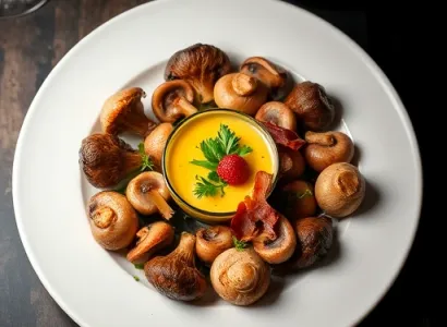 Champignons farcis au bacon et fromage