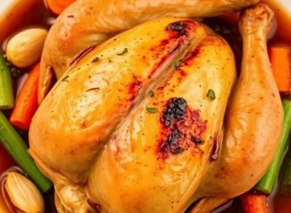 Poulet rôti au garlic