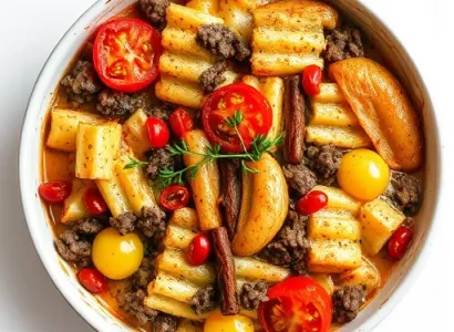 Gratin de légumes et de boeuf