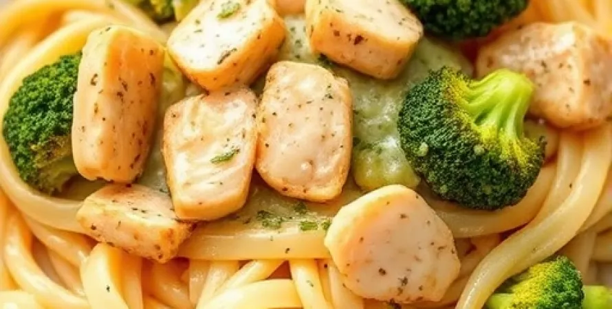 Pâtes au poulet et brocoli