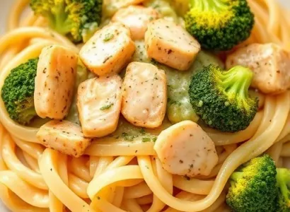 Pâtes au poulet et brocoli