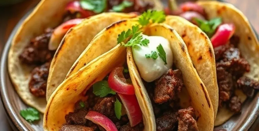 Tacos de boeuf adobo