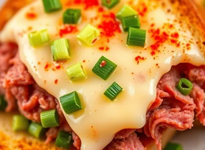 Toasts au boeuf corned et fromage suisses