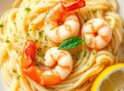 Risotto au citron et crevettes